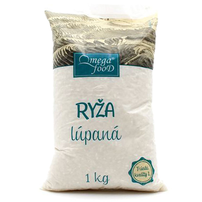 Ryža Guľatozrnná lúpaná 1kg Omega