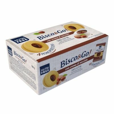 NutriFree Bisco&amp;Go Nocciola bezglut. koláčiky 160g