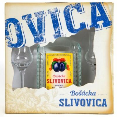 Bošácka Slivovica 52% 0,7l Kazeta s 2 pohármi