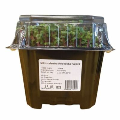 Microgreens Reďkovka ružová, vanička MyGreenBox