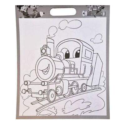 Omaľovánky pre deti Pestrofarebné vláčiky