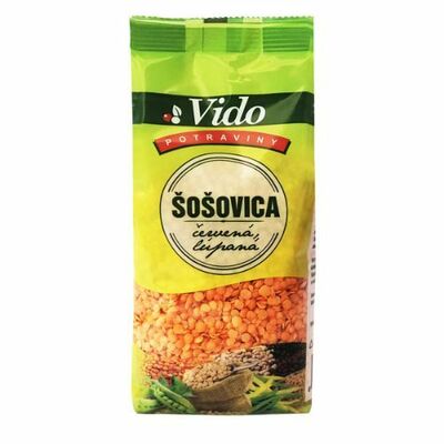 Šošovica červená lúpaná polená 400g Vido