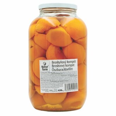 Kompót Broskyne polené 4200g Natur Farm