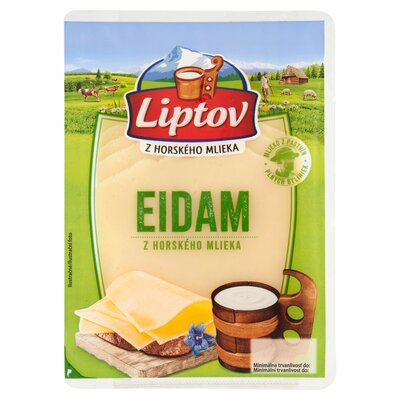 Syr Eidam neúdený 45% plátky 90g Liptov VÝPREDAJ