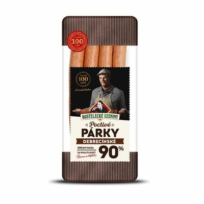 Párky Poctivé Debrecínske 180g, KU