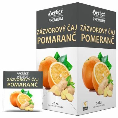 Herbex čaj Zázvorový čaj pomaranč 20x2g (40g)