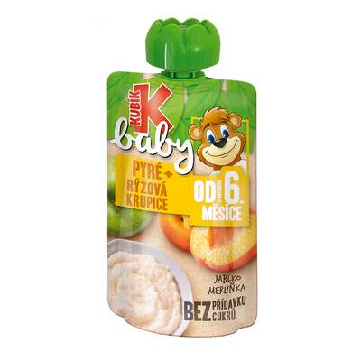 Kubík Baby kapsička jablko,marhuľa,ryž.krup. 100g
