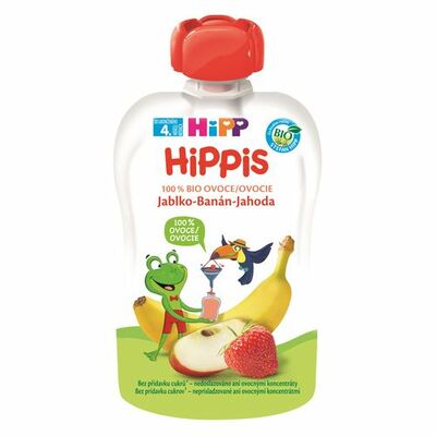 HiPP BIO 100% ovocie Jablko-Banán-Jahoda, 100g
