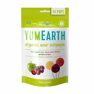 YumEarth Bio ovocné lízanky kyslé 85 g