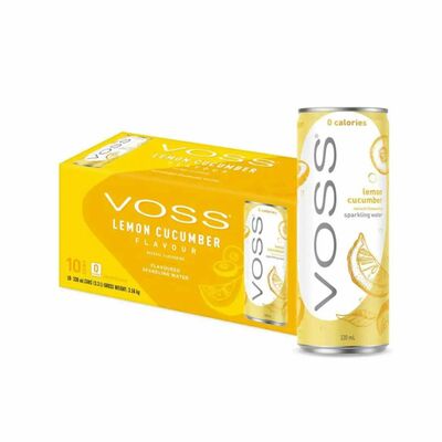 Voss minerálna voda perlivá citrón uhorka 330ml*ZO
