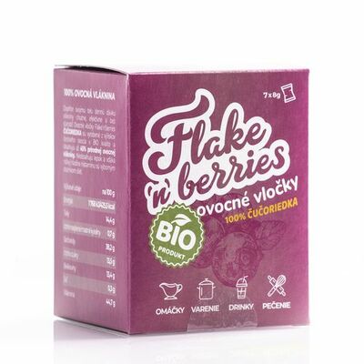 Bobule Flake&#039;n berries vločky Čučoriedka 7x8g