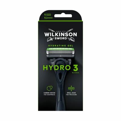 Wilkinson Hydro 3 Black Edition holiaci strojček + 1 náhradná hlavica