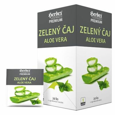 Herbex čaj Zelený čaj Aloe Vera 20x1,5g (30g)