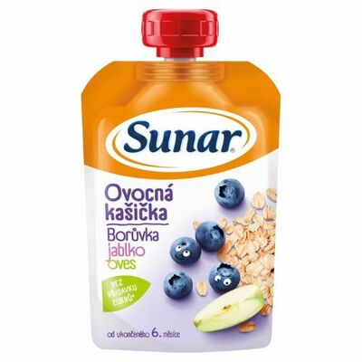 Sunar kašička čučoriedka,jablko,ovsené vločky 120g