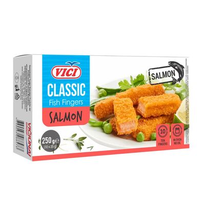 Mrazené Rybie prsty mleté s lososom 250g Viči