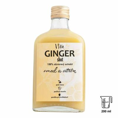 Ginger shot Med &amp; Citrón 200ml Vlčie