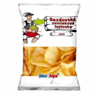 Gazdovské zemiak. lupienky solené SlovChips 75 g