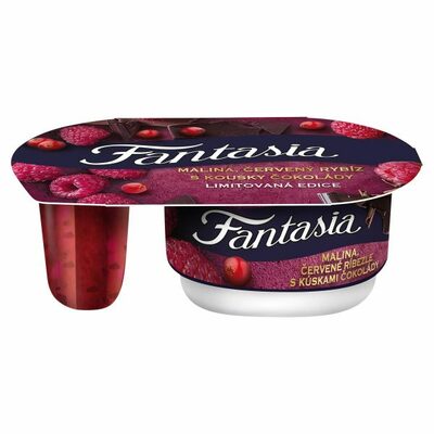 Jogurt Fantasia Malina, ríbezľa, čokoláda 116g D VÝPREDAJ