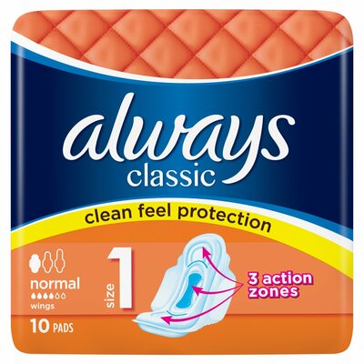 Always Classic Normal hyg.vložky s krídelkami 10ks