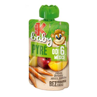 Kubík Baby ovoc.kapsička jab.brosk.mrk.banán 100g