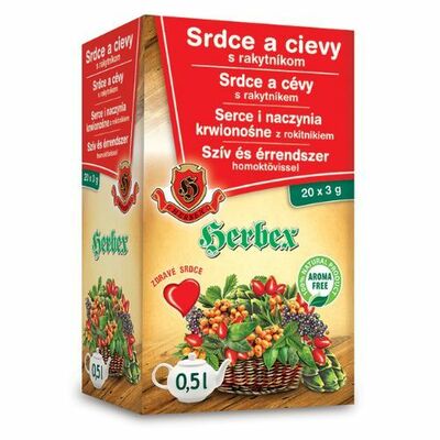 Herbex čaj Srdce a cievy s rakytníkom 20x3g (60g)