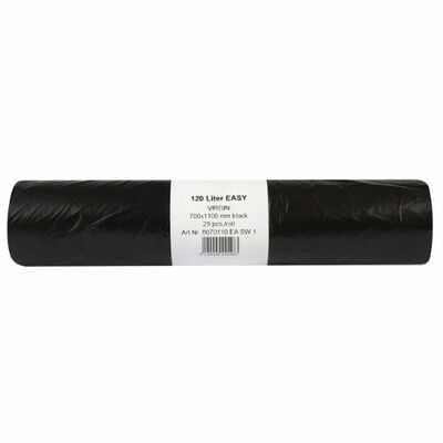 Vrecia na odpad čierne 120l 70x110cm 25ks Easy