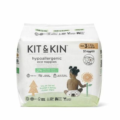 Kit &amp; Kin Eco plienky, Veľ.3 32 ks