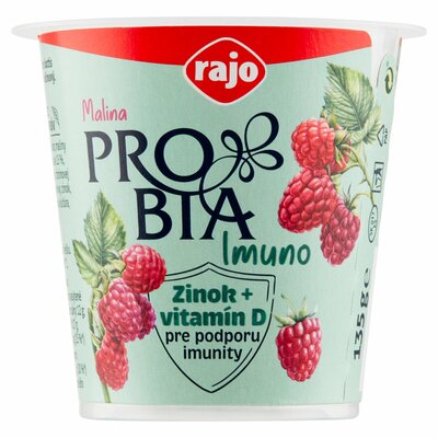 Jogurt PROBIA Malina a Vitamin D 135g Rajo