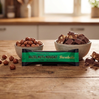 Proteínová tyčinka Hazelnut Nougat 55g Barebells