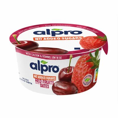 Jogurt sójový no sugar Datľa Čerešňa Jahoda 135g Alpro