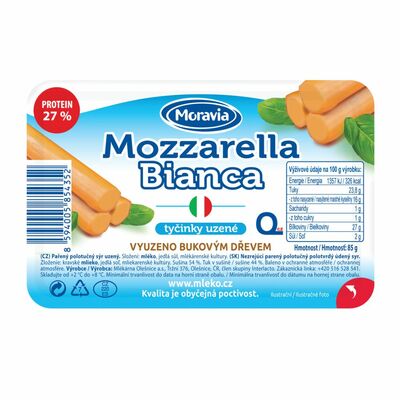 Mozzarella Tyčinky údené Bianca 85g Moravia