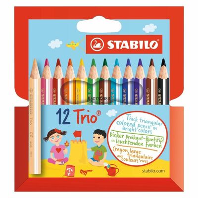 Stabilo Ceruzky Trio hrubá a krátka 12ks