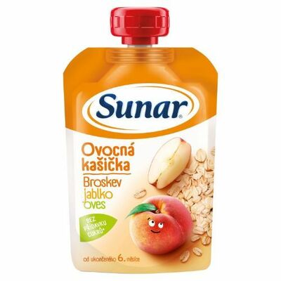 Sunar kašička broskyňa, jablko, ovsené vločky 120g