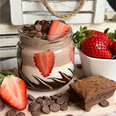 Jogurt Brownie Jahody 345g MůjJogurt