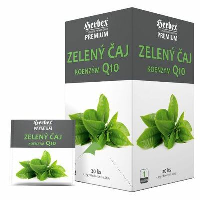 Herbex čaj Zelený čaj s Q10 20x1,5g (30g)