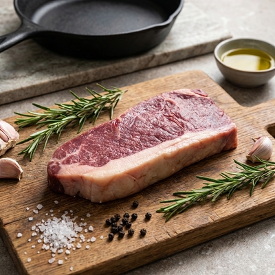 Hovädzí Strip steak Charolais cca 400g VÝPREDAJ