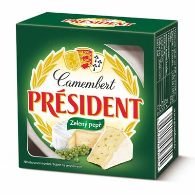 Syr Camembert zelené korenie 90g Président
