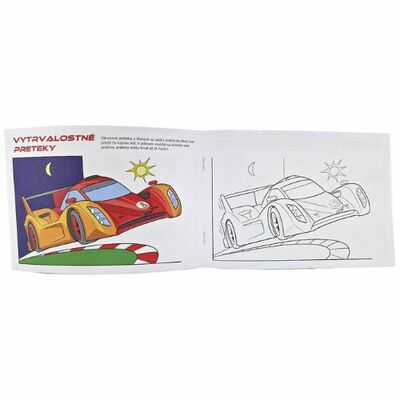 Omaľovánka Pretekárske vozidlá