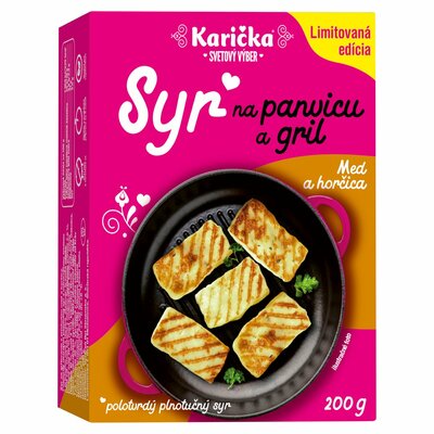 Syr na panvicu &amp; gril typu Hall. Med a horčica 200g Karička