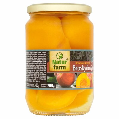 Kompót Broskyne polené Prémium 700g Natur Farm