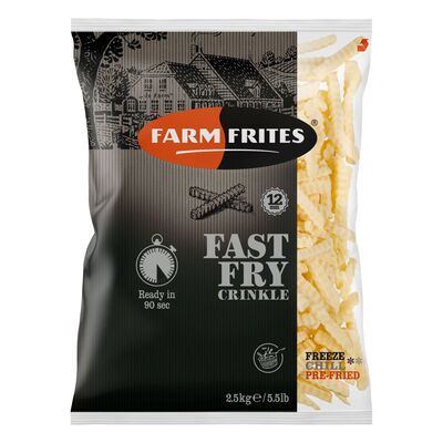 Mrazené Hranolky vlnky fast fry 12 mm 2,5kg Farm Frites