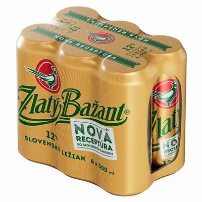 Pivo Zlatý Bažant 12% ležiak 6x500ml *ZO