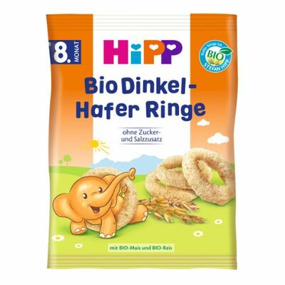 HiPP BIO Špaldovo ovsené prstienky 30g