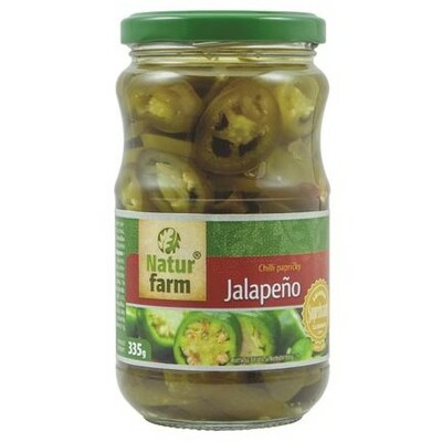 Jalapeňos papričky krájané 335g Natur Farm