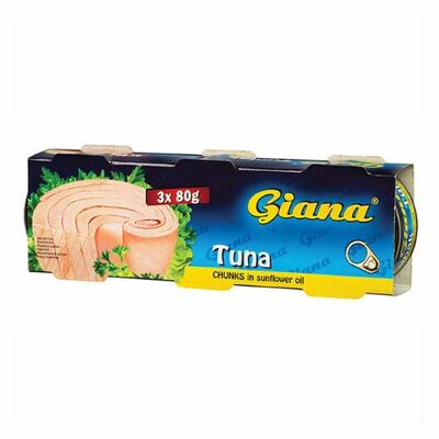 Tuniak v slnečnicovom oleji 3x80g Giana