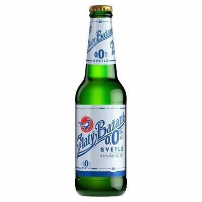 Pivo Zlatý Bažant 0,0% svetlé 330ml sklo