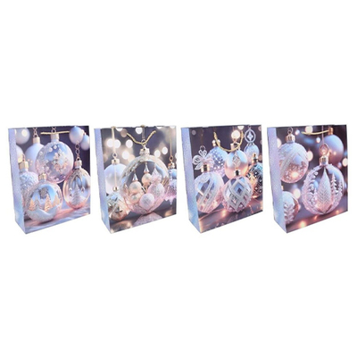 Darčeková taška Vianočná guľa 26x32x10cm