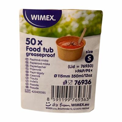 Miska papierová  S WI76936. 50ks