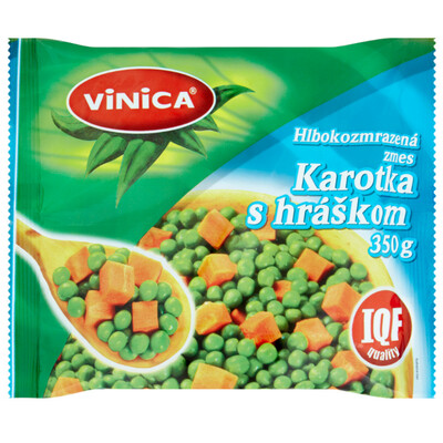 Mrazená Mrkva s hráškom 350g Vinica