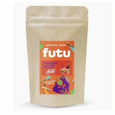 Jedlý hmyz Múčiar obyčajný larvy Chilli 20g Futu